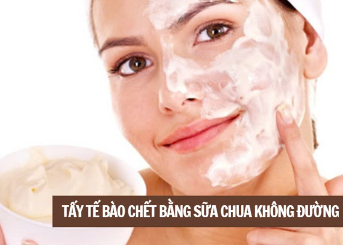 Tẩy tế bào chết bằng sữa chua không đường