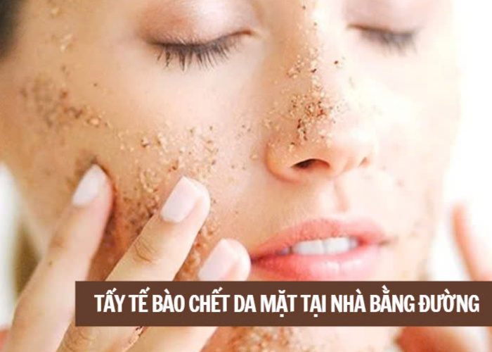 Tẩy tế bào chết da mặt tại nhà bằng đường